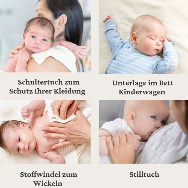 Babymajawelt® Molton Tücher 80x80, 5er UNI SUPER SOFT