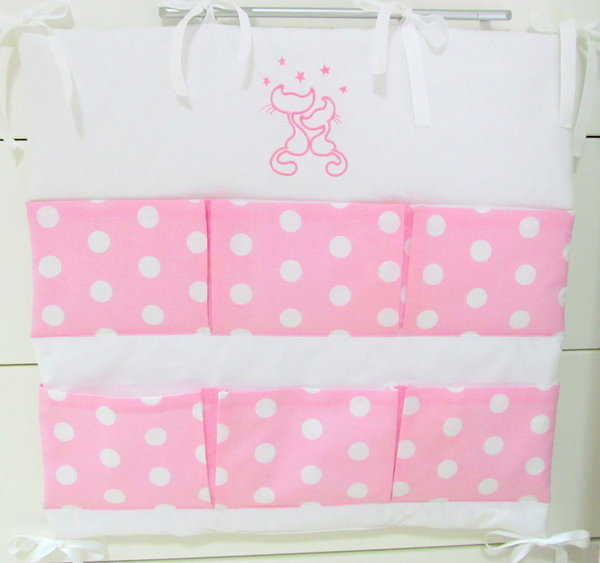 Babymajawelt® Baby Betttasche "Cats" 60x60cm  (rosa)