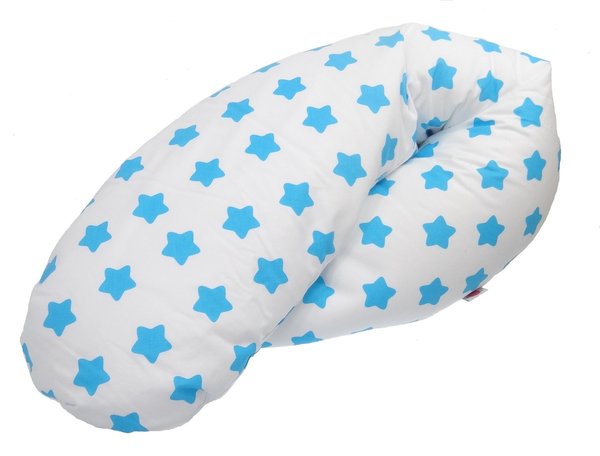 Babymajawelt® Stillkissenbezug "Lebkuchen Sterne", Stillkissen Ersatzbezug ca. 190cm (blau)