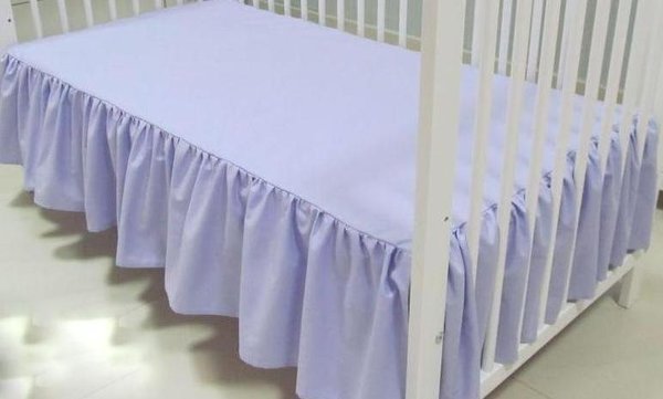 Babymajawelt® Bettvolant Betthusse Bettlaken für Babybett 70x140cm oder 60x120cm (violett)