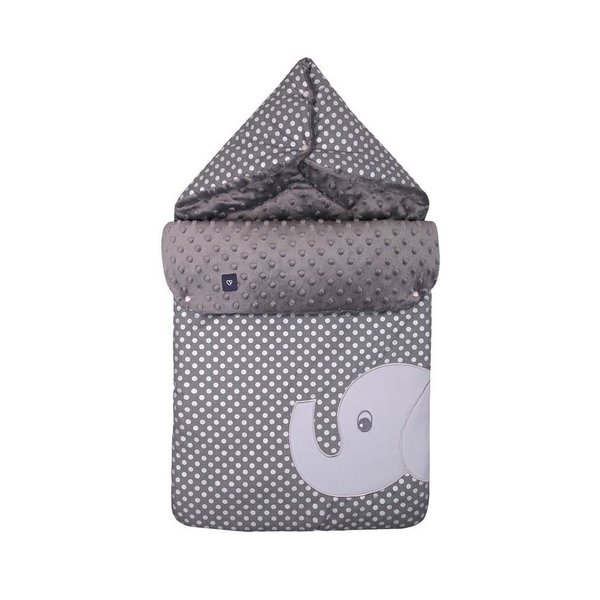 Zaffiro Baby Fußsack Zaffiro® Universal Schlafsack für Kinderwagen Autoschale (Elefant grau)