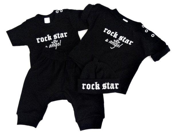 Babymajawelt® "Rock Star´n´Angel" Geschenk Set, 4tlg schwarz