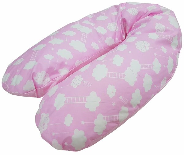 Babymajawelt® Stillkissen mit Perlenfüllung "BiG Dream" 190cm rosa