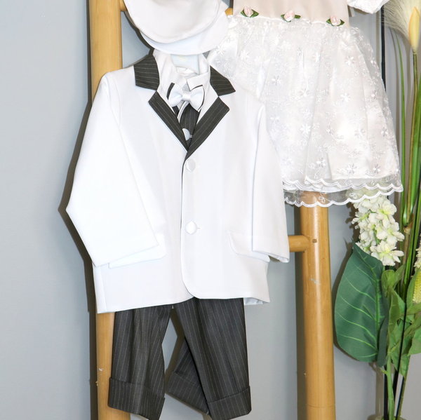 Baby Kinder Anzug Black & White Gr. 86 - 6 tlg.