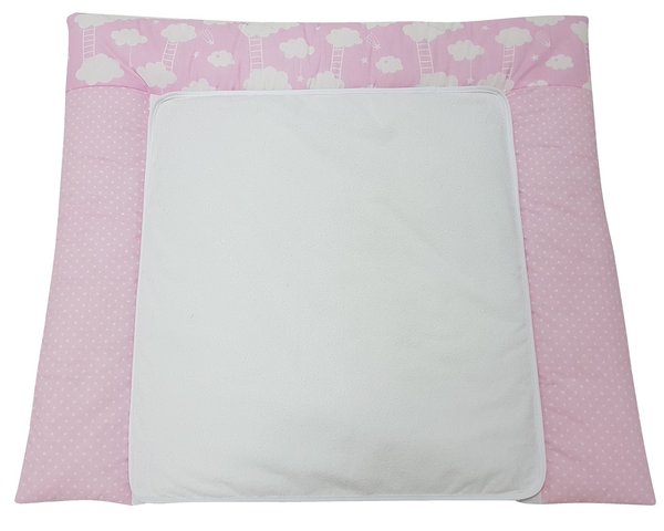 Babymajawelt® Wickelauflage BiG DREAM 70x75 mit 2 abnehmbaren Bezügen rosa