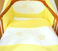 Babymajawelt® Baby Bettwäsche 2tlg. Blume gelb 100x135cm+40x60cm