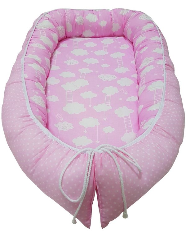 Babymajawelt® Babynest - multifunktionale Bettverkleinerung rosa