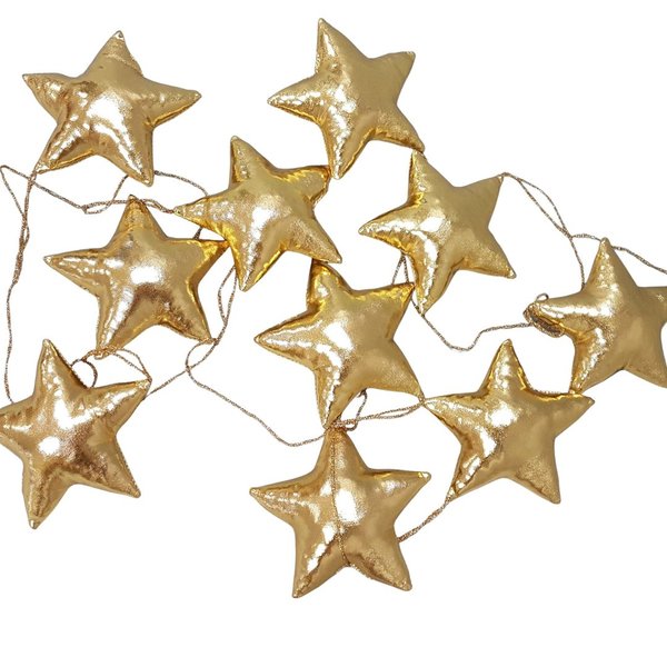 Babymajawelt® Glänzende 3D Girlande Sterne gold