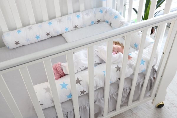 Babymajawelt® Bett Nestchen Schlange BIG STARS blau