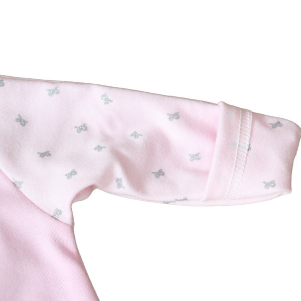 Schlafanzug mit Füßchen rosa