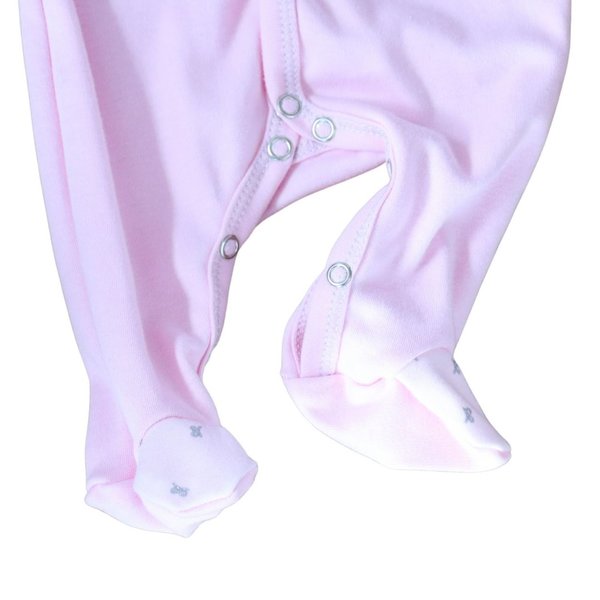 Schlafanzug mit Füßchen rosa