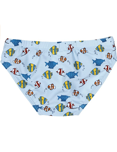 Badehose Jungen UV50+ Fische Hellblau