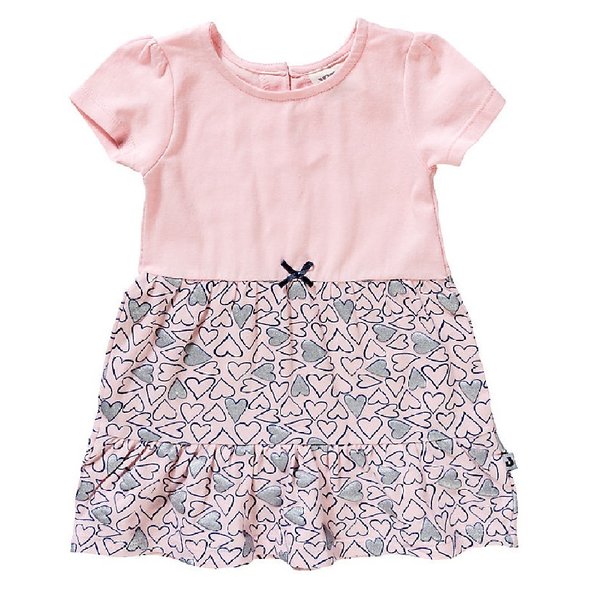 Kleid KOALA BEAR, kurzarm, Baby-Kind, rosa + Muster