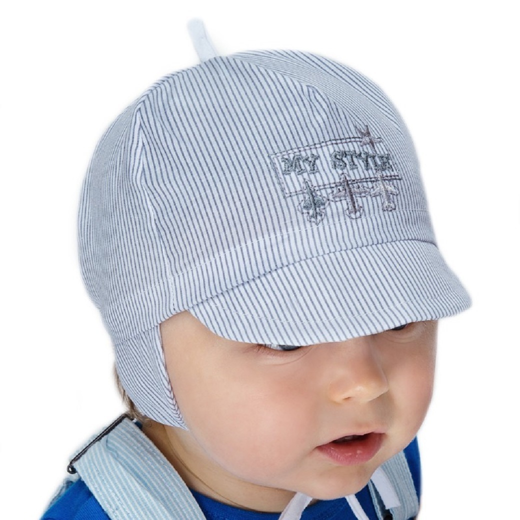Baby Taufe Mütze Junge Schirmmütze Weiß Übergangsmütze Gr.36-46 Baumwolle Neu 