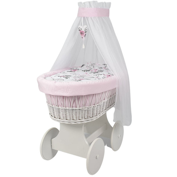 Babymajawelt® Stubenwagen Komplett Set Traumfänger rosa