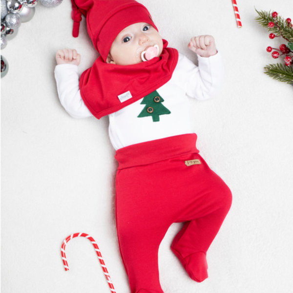 Baby Weihnacht - 4er Set rot/weiß