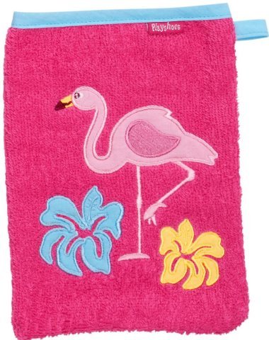 Frottee-Waschhandschuh Flamingo, rosa