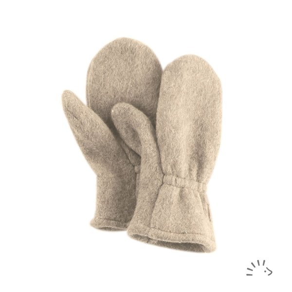 Wollfleece Fäustlinge - Handschuhe Gr. 0 bis 3, beige