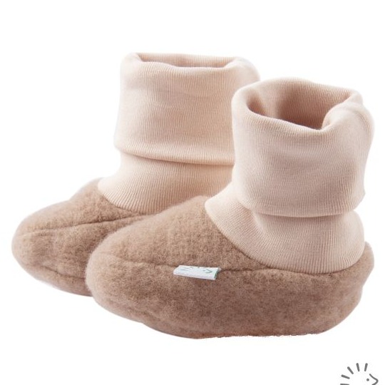 Baby Schuhe - Schühchen Wollfleece, Merinowolle, Gr. 0 bis 2, puderrosa